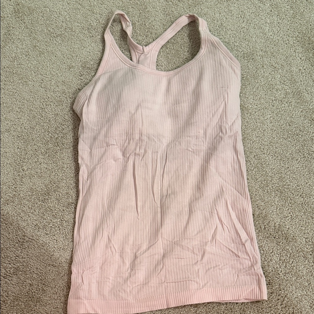Lululemon ebb to the street long built in bra tank.